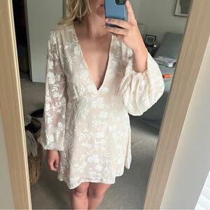 Tularosa Ryland Cream Floral Dress